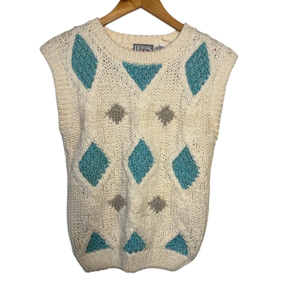 Vintage Honors Argyle Sweater Vest Size: Small